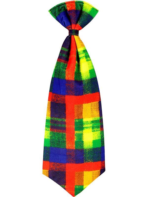 Geblokte Clown Stropdas