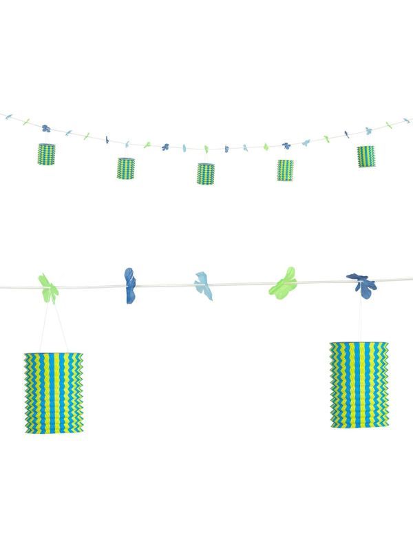 Geel-Blauwe Lantaarn Slinger