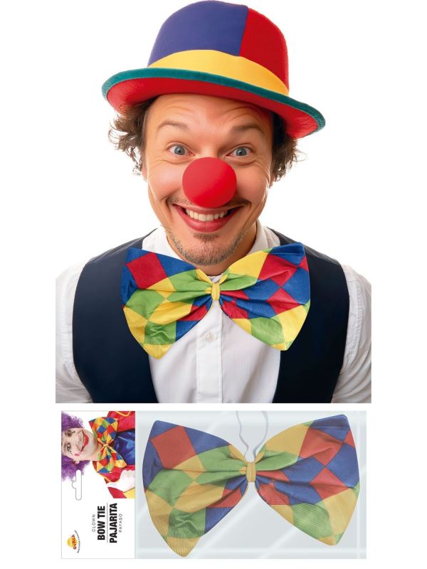 Gekleurde Mega Vlinderdas Clown