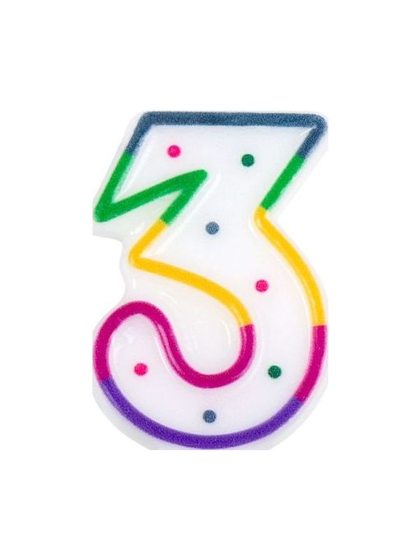 Gekleurde Verjaardagskaars 3