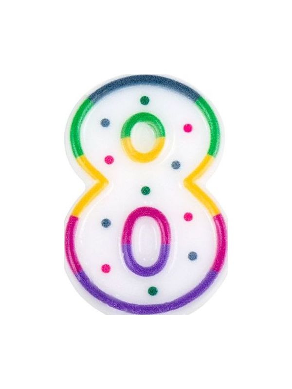 Gekleurde Verjaardagskaars 8