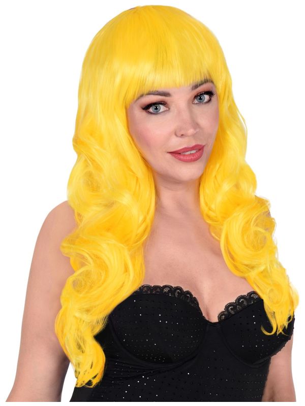 Gele Bella Pruik Dames