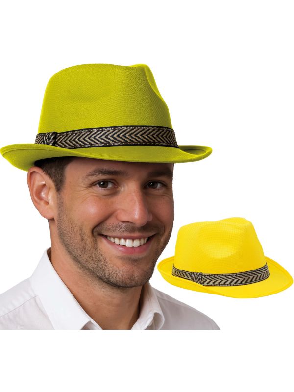 Gele Gangsterhoed voor Volwassenen