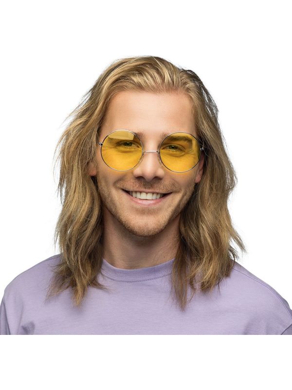 Gele Hippie Zonnebril