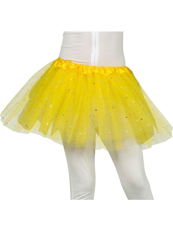 Gele Meisjes Tutu Sterren 30cm