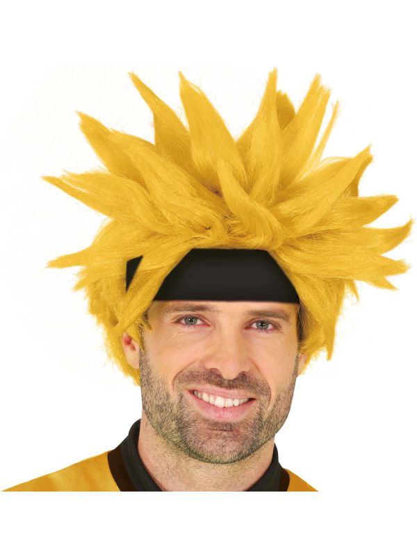 Gele Naruto Anime Pruik