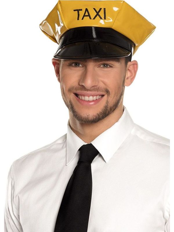 Gele Nep Leren Taxi Pet