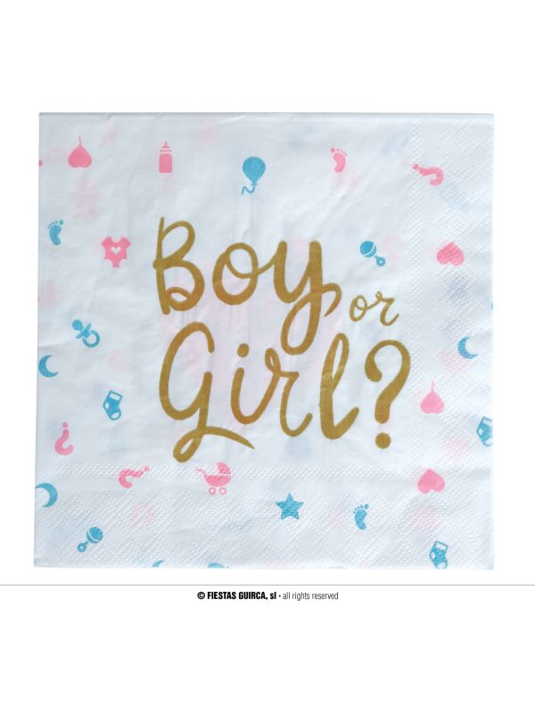 Gender Reveal Baby Servetten