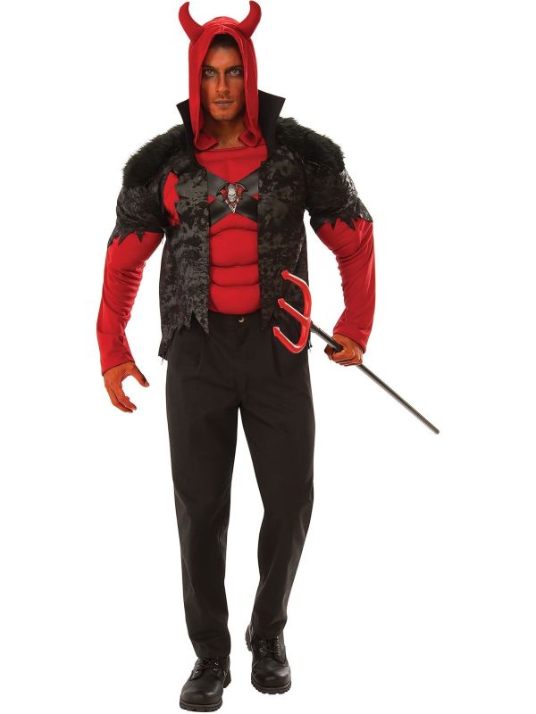 Gespierde Rode Duivel Shirt Heren Halloween