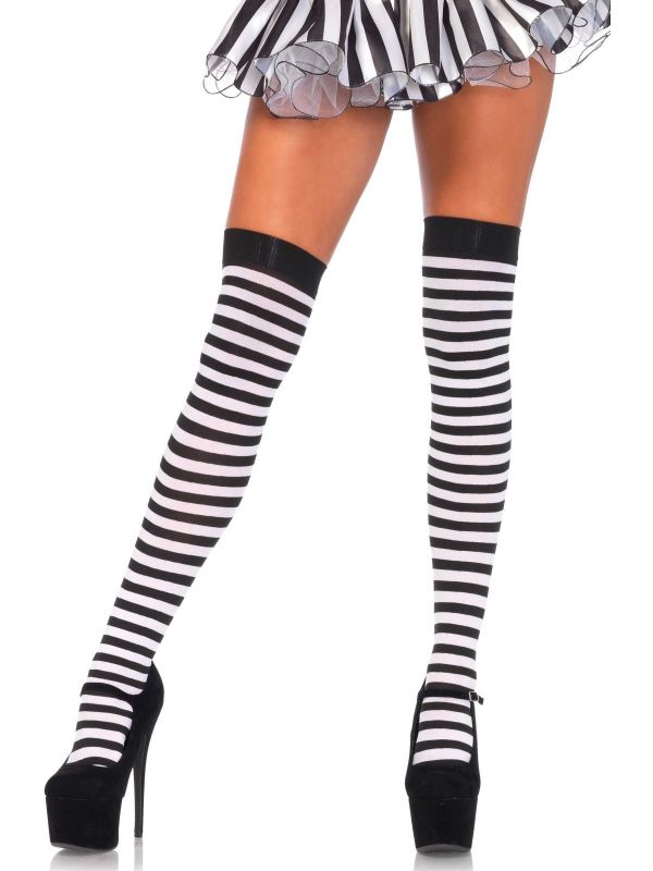 Gestreepte Kousen Zwart-Wit