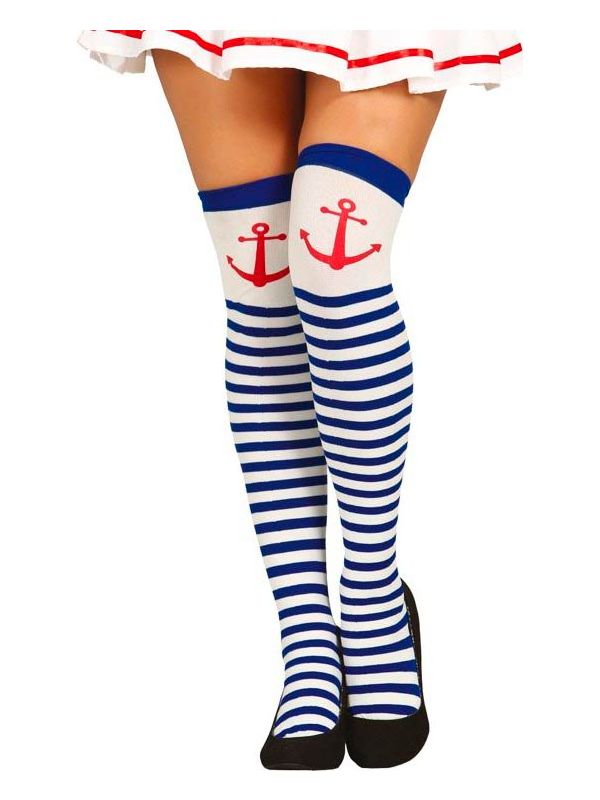 Gestreepte Matrozen Kniekousen