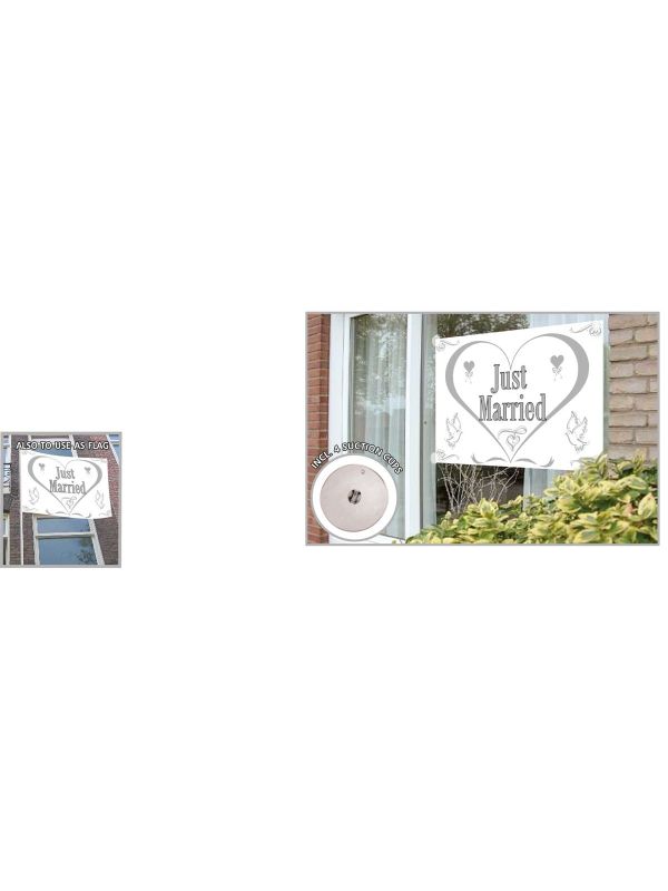 Gevelvlag Bruiloft Just Married