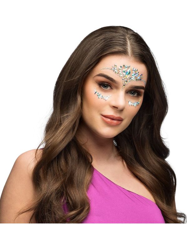 Gezichtsjuwelen Festival Aqua Blauw