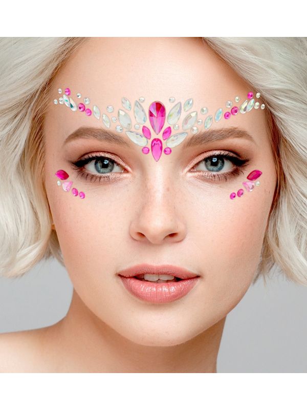 Gezichtsjuwelen Roze Glamour