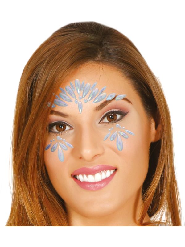 Gezichtsjuwelen Traanvormig Glow In The Dark Zilver