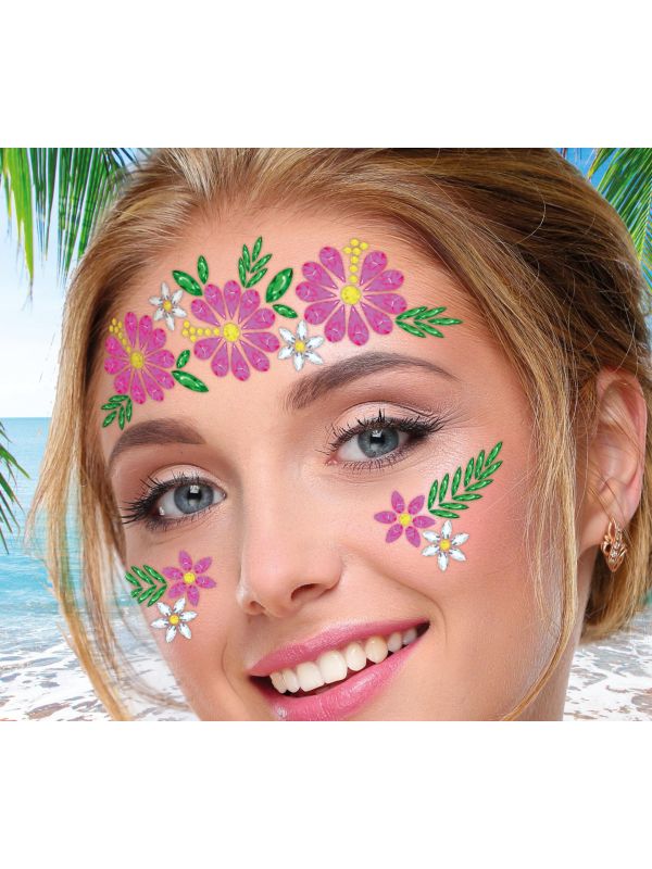 Gezichtsjuwelen Zomerse Bloemen