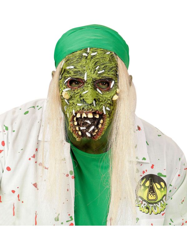 Giftige Zombie Kindermasker met Haar