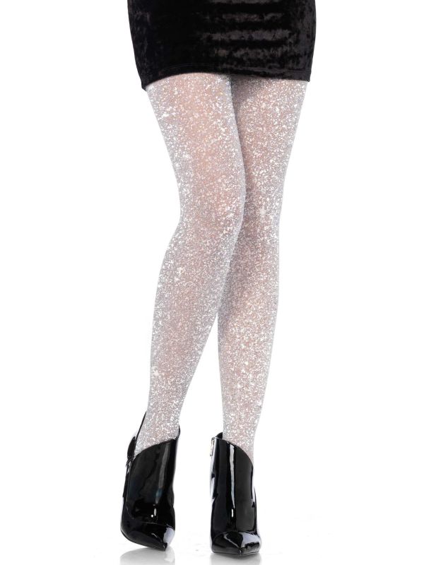Glimmende Zilveren Panty