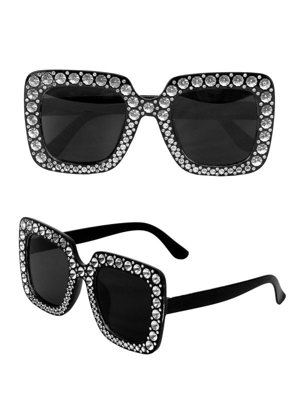 Glitter Bril Zwart Dames Heren