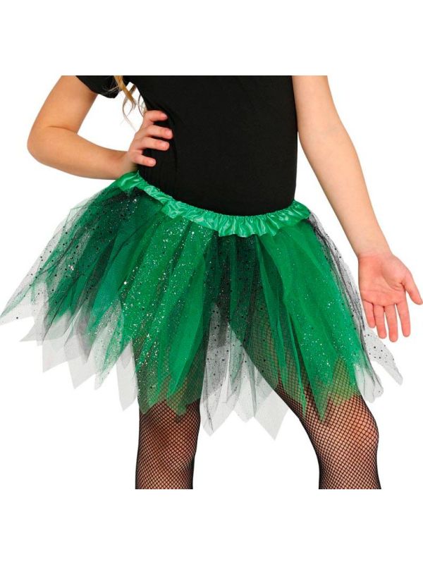 Glitter groene tutu kind