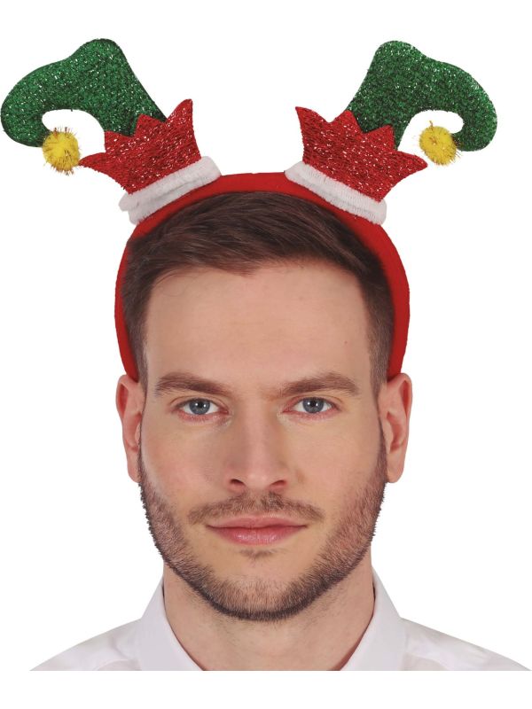 Glitter Kerst Elf Schoenen Haarband