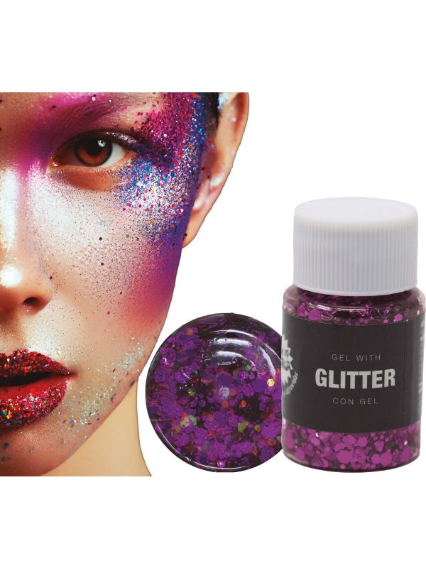 Glittergel Paars