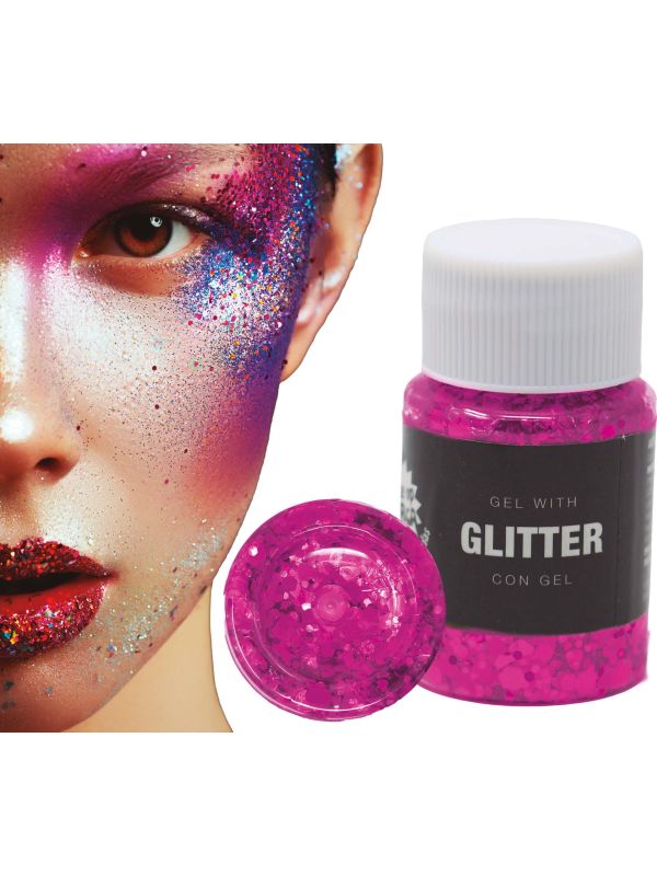 Glittergel Paars Magenta