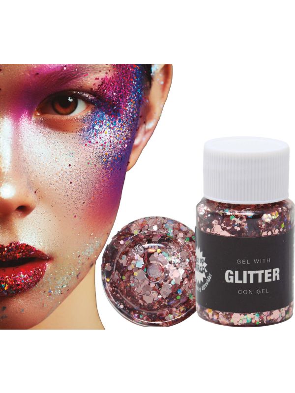 Glittergel Rozé Zwart