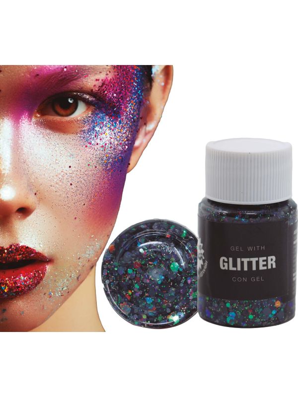 Glittergel Zwart