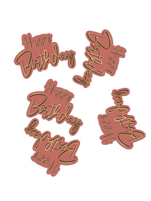 Golden Dusk Happy Birthday Tafelconfetti