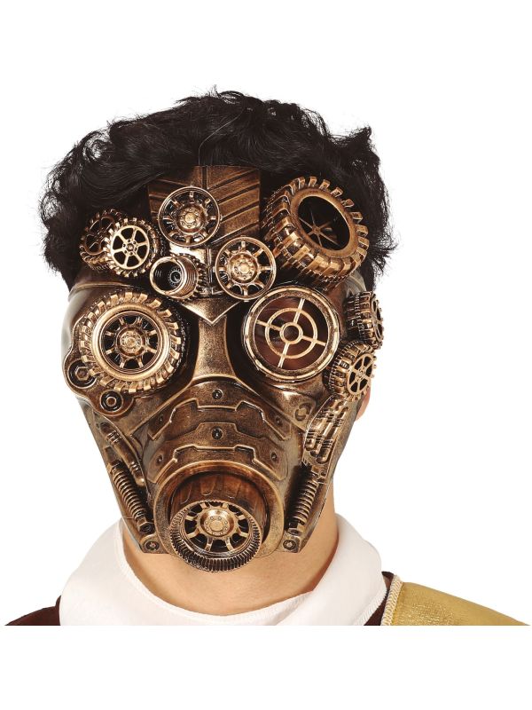 Goud Bronzen Steampunk Gasmasker