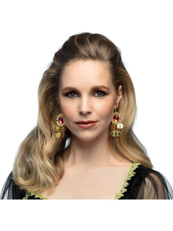 Goud Ruby Oorbellen Dames