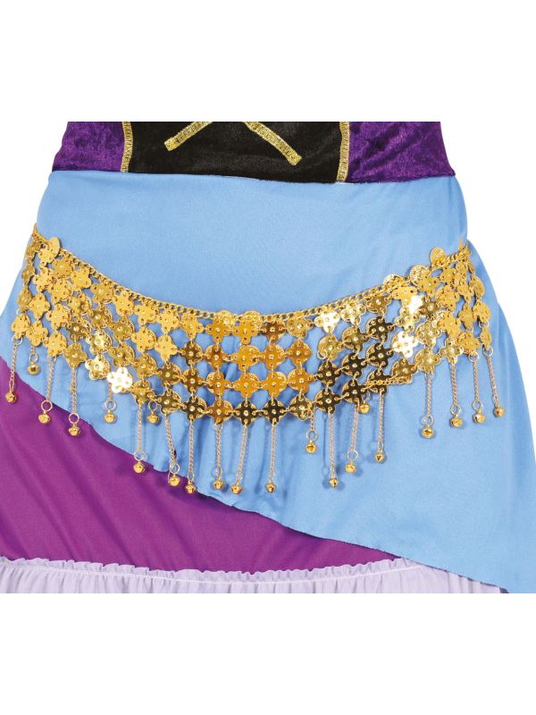 Gouden Buikdans Riem met Belletjes