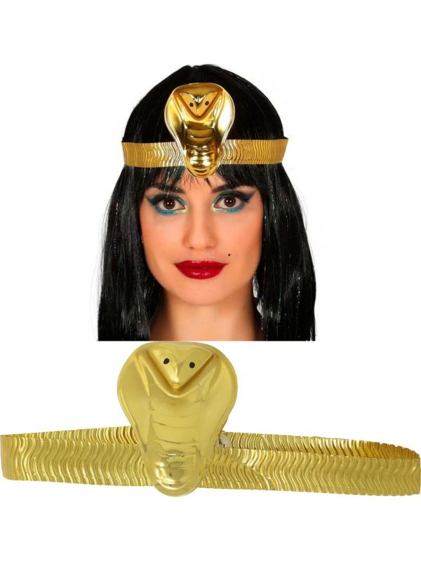 Gouden Cleopatra Tiara met Slangenhoofd