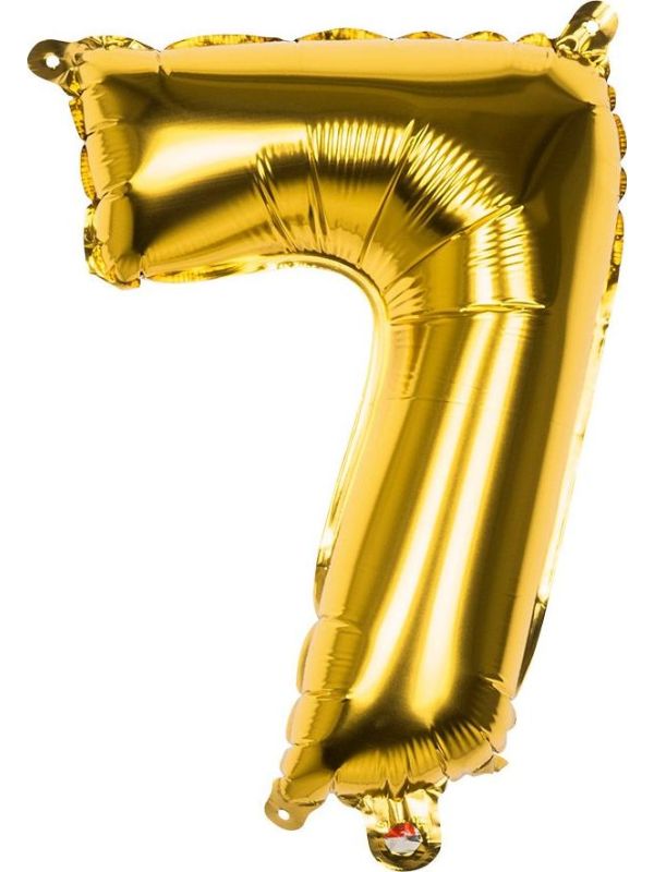 Gouden Folieballon Cijfer 7