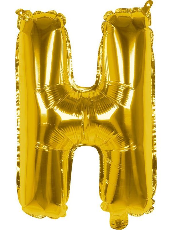 Gouden Folieballon Letter H