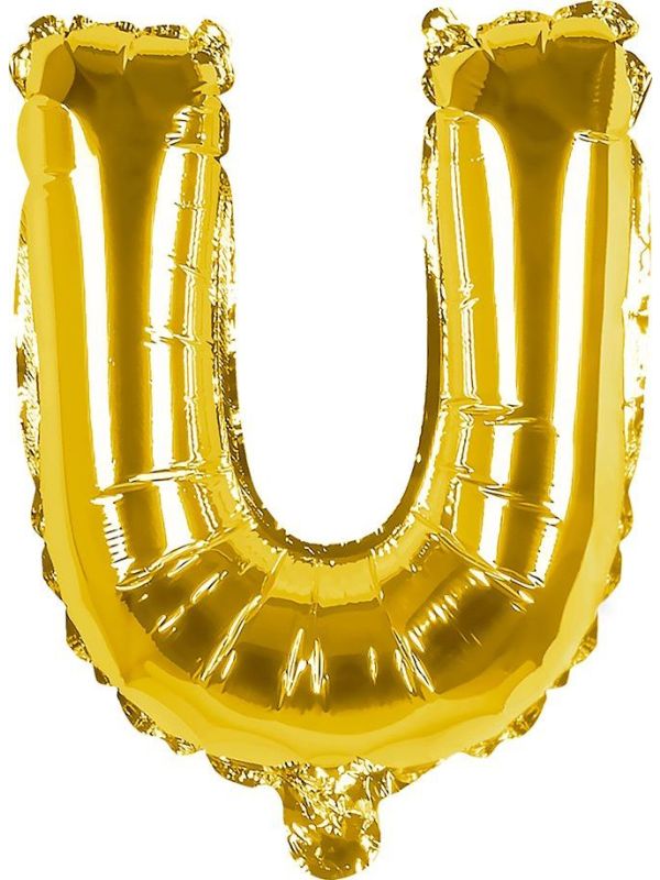 Gouden Folieballon Letter U