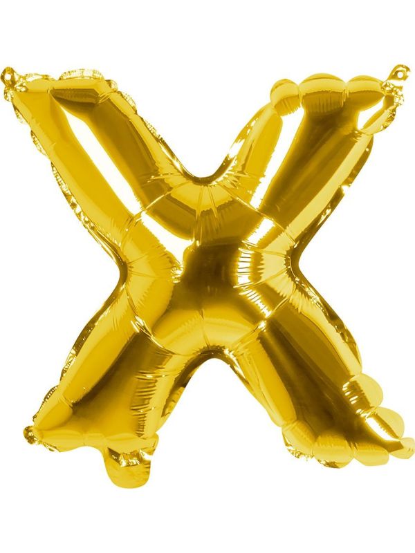 Gouden Folieballon Letter X