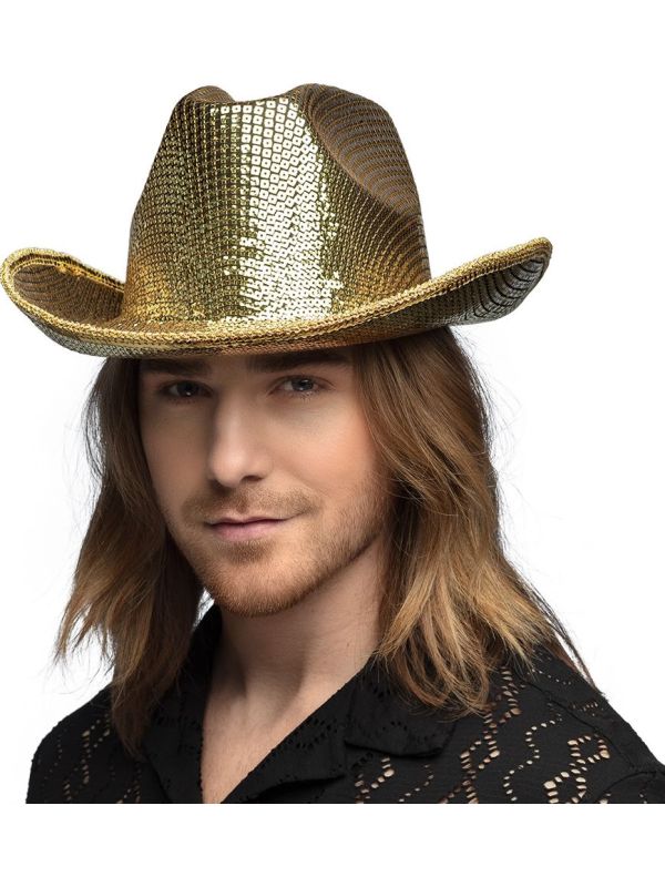 Gouden Glitter Cowboyhoed Pailletten