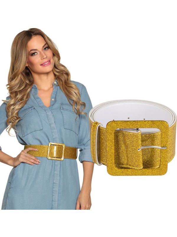 Gouden Glitter Disco Riem