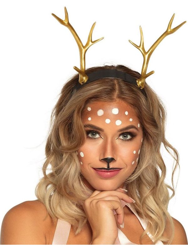 Gouden Hertjes Tiara met Hoorns