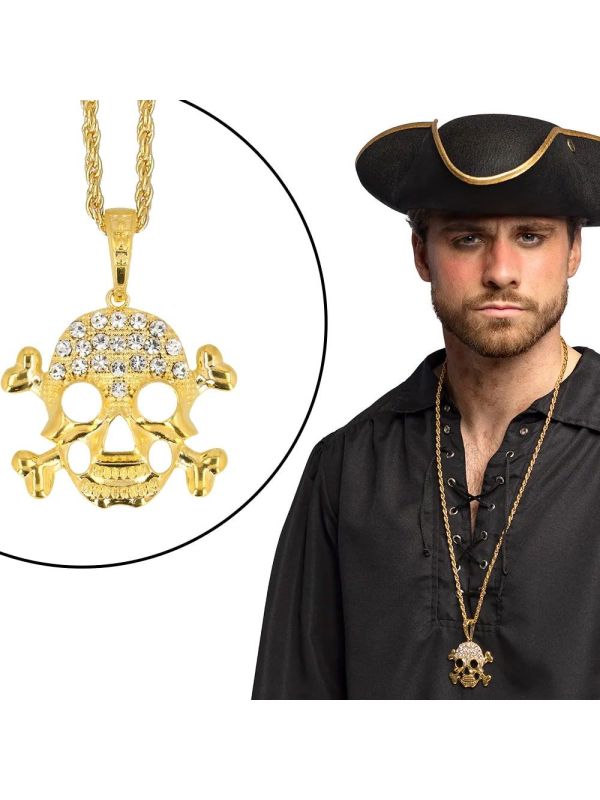 Gouden Ketting Piraten Schedel