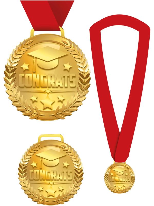 Gouden Medaille Ketting Geslaagd