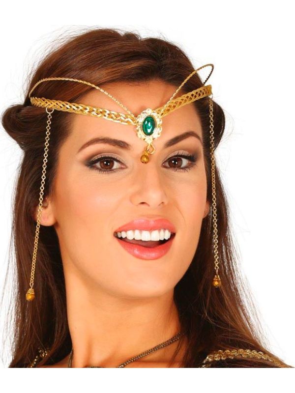 Gouden Middeleeuwse Hoofdband met Steen