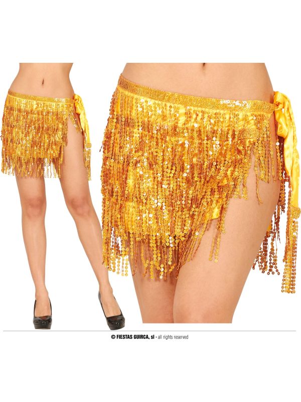 Gouden Pailletten Buikdans Rokje