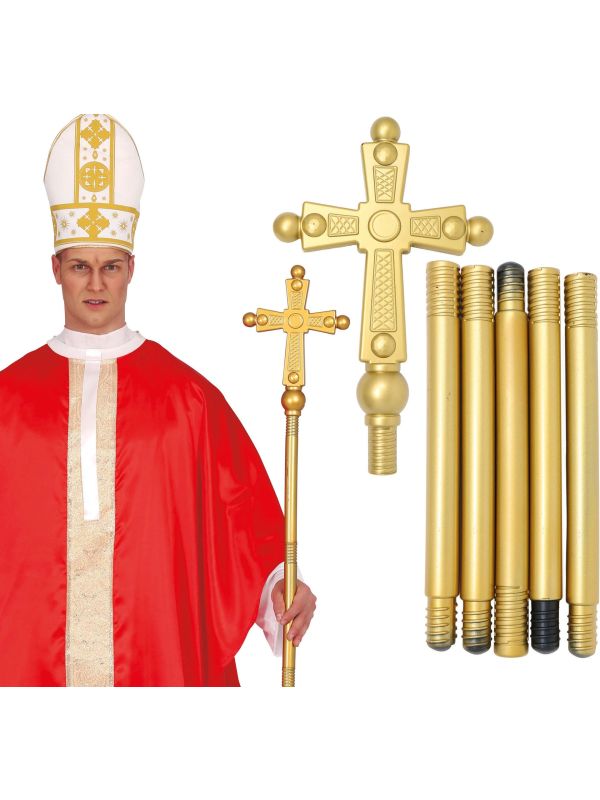 Gouden Paus Staf Verstelbaar 170cm