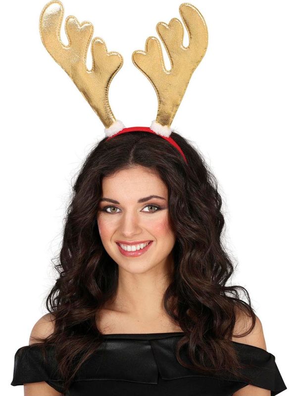 Gouden Rendier Haarband Kerst