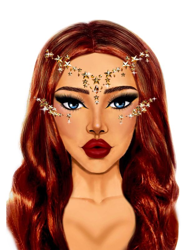 Gouden Sterretjes Face Jewels