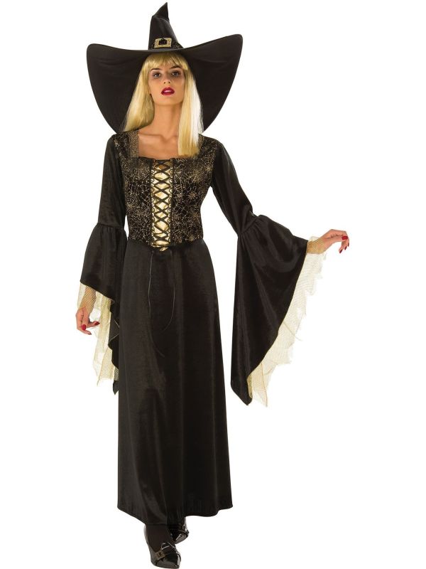 Gouden Web Heks Kostuum Dames