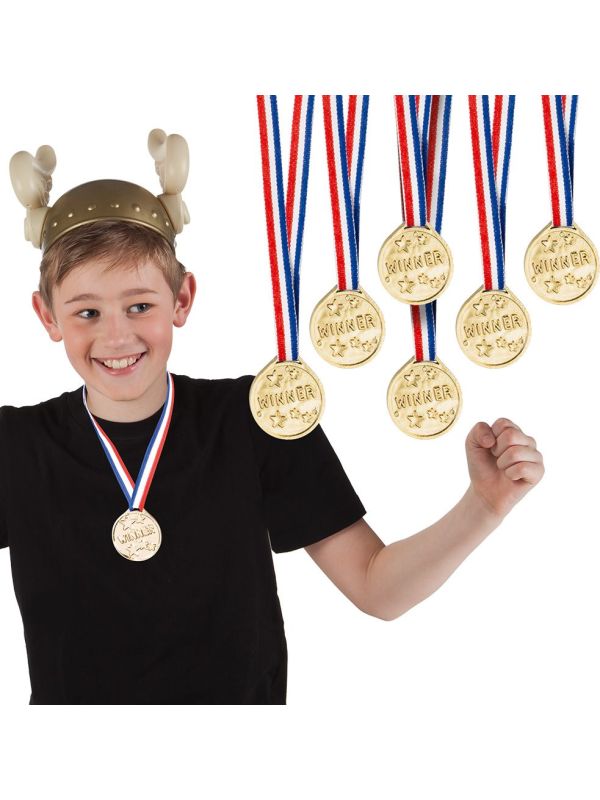 Gouden Winnaar Medailles 6 Stuks